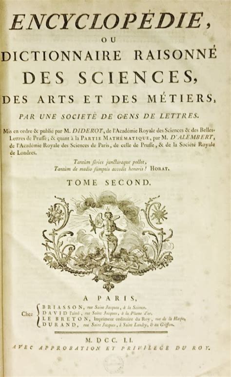 Diderot And Dalemberts Encyclopedie On History