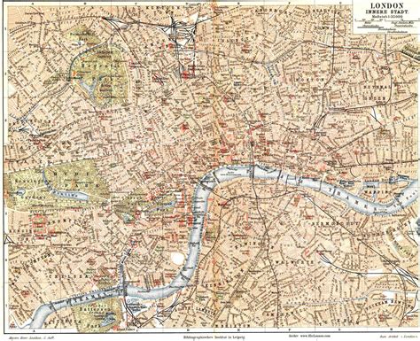 Vintage London Map London Map Map Europe Map