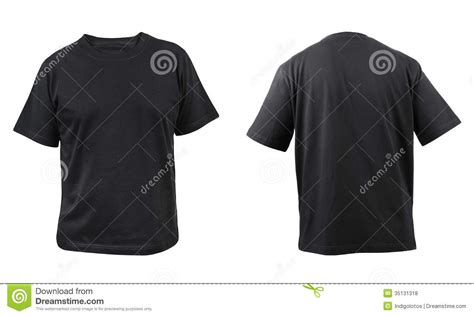 Black T Shirt Front And Back View Stock Photo Image Of Casual