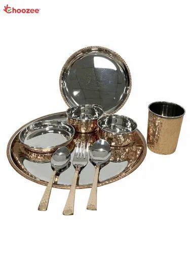 Copper Stainless Steel Dinner Set Pcs For Home Restaurant At Rs