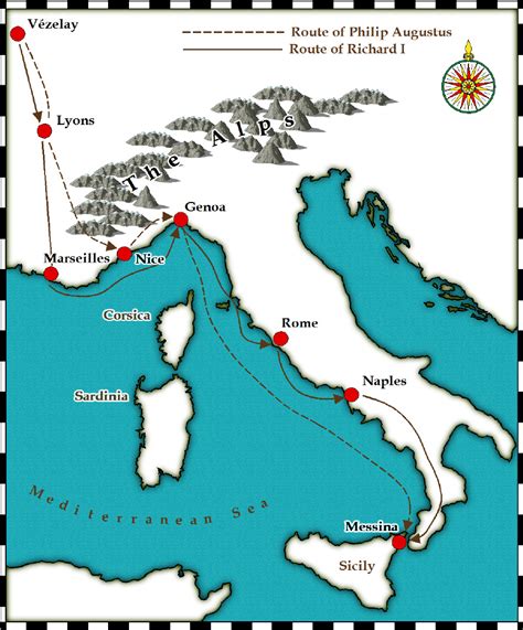 Medieval And Middle Ages History Timelines Third Crusade Maps