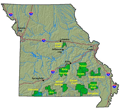 Missouri National Forest Map