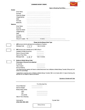 If you have any doubts then you can comment below or can contact us personally by using the contact form of this website. Money Order Form - Fill Online, Printable, Fillable, Blank | pdfFiller