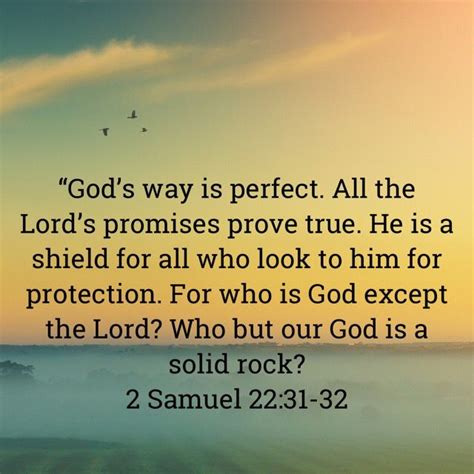 2 Samuel 2231 32 Gods Way Is Perfect All The Lords Promises Prove