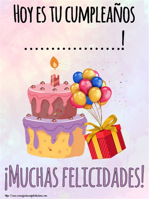 Felicitaciones Personalizadas De Cumpleaños Con Tartas