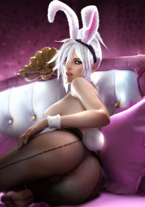 Rule 34 1girls Alternate Costume Ass Battle Bunny Riven Big Ass Big Breasts Bunny Ears Bunny