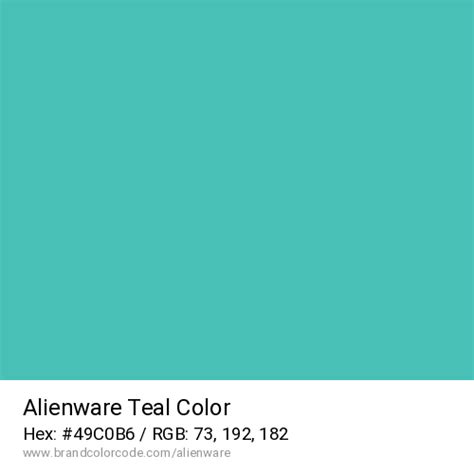 Alienware Brand Color Codes