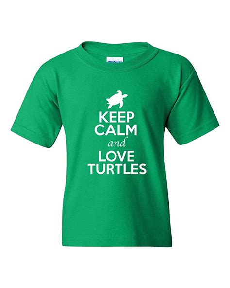 Keep Calm And Love Turtles Animal Lover T Shirt Tee 3300 Jznovelty