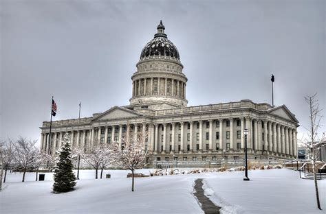 State Capitol Snow Photograph By Michael Morse