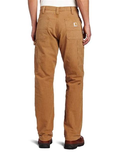 Carhartt Weathered Duck Double Front Dungaree Relaxed Fit In Brown For