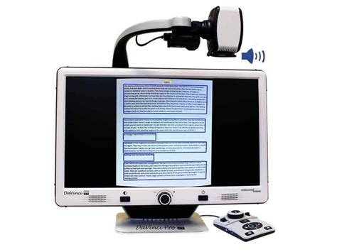 Enhanced Vision Davinci Pro All In One Hd Video Magnifier 24 Screen