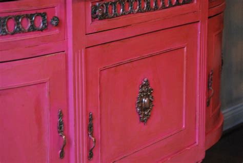 I Just Painted My Sideboard Hot Pink Pink Painted Furniture Pink