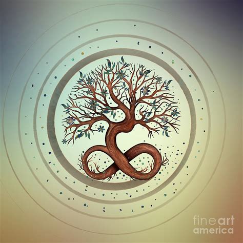 Tree Of Life Infinity Spiral Digital Art By Lioudmila Perry