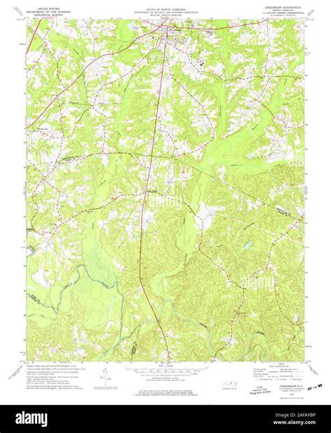 Usgs Topo Map North Carolina Nc Creedmoor 162344 1974 24000 Restoration