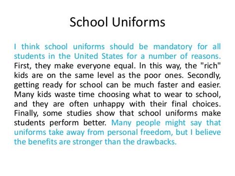 Should Students Wear School Uniforms Why Or Why Not Why Students