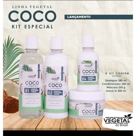 Kit Capilar Especial De Coco Vegetal Do Brasil Shopee Brasil
