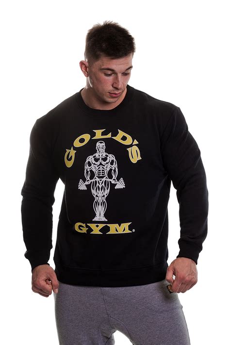 Golds Gym Muscle Joe Crew Neck Sweater Black