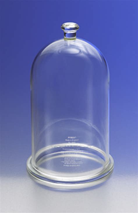 6885 140 Pyrex 140 Mm Diameter Bell Jar With Top Knob And Ground