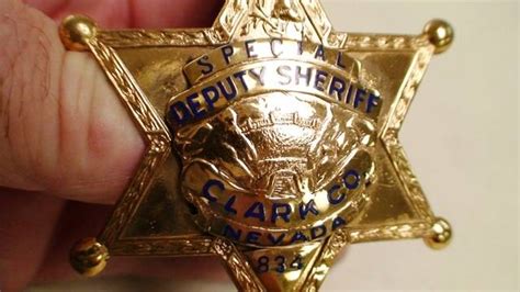 Clark Co Nevada Special Deputy Sheriff Badge For Sale From Las Vegas