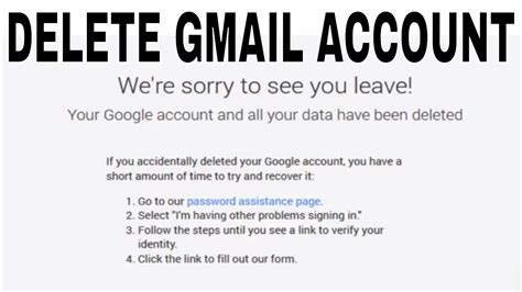 How To Delete Your Gmail Account Permanently Youtube