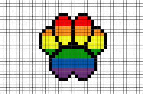 Art pixel art facile chat multicolore. pixel art animaux