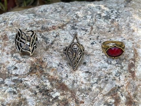 Elven And Gandalf Ring Of Power Bundle Etsy