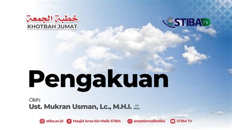 Pengakuan Ust Mukran Usman Lc M H I Youtube