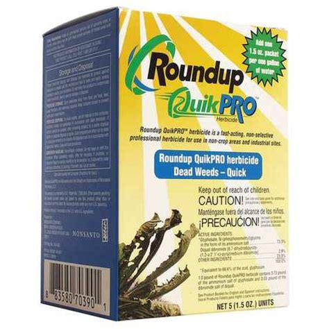 Round Up Roundup Quickpro Non Selective Weed Killer 15 Oz Pk5