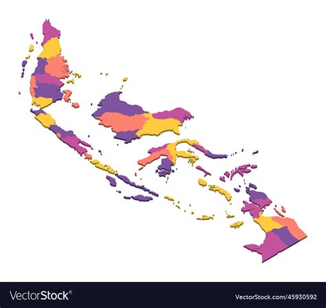 Indonesia Political Map Of Administrative Vector Image