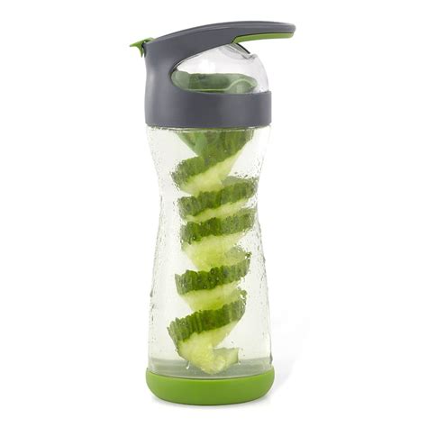 Full Circle Cucumber Infuser Glass Water Bottle The Green Head