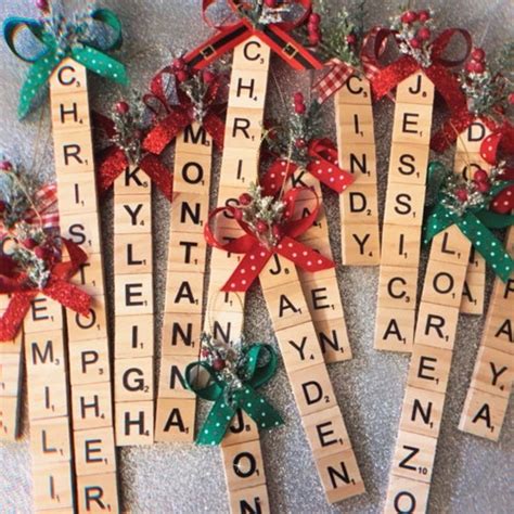 Personalized Scrabble Tile Name Ornament Custom Christmas Etsy