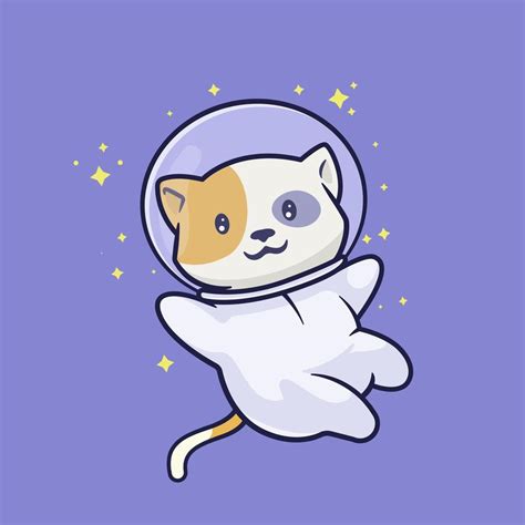 Cute Astronaut Cat Floating In Space 3236234 Vector Art At Vecteezy