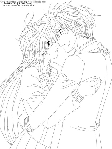 Anime Couple Coloring Pages Timeless
