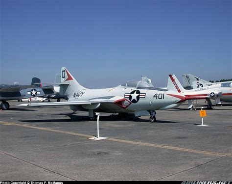 Grumman F9f 8 Cougar Usa Navy Aviation Photo 0741554
