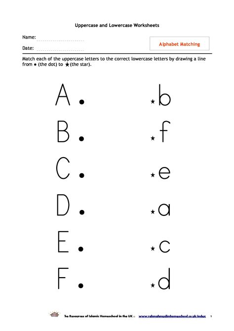 Identifying Capital Letters Worksheet Kindergarten