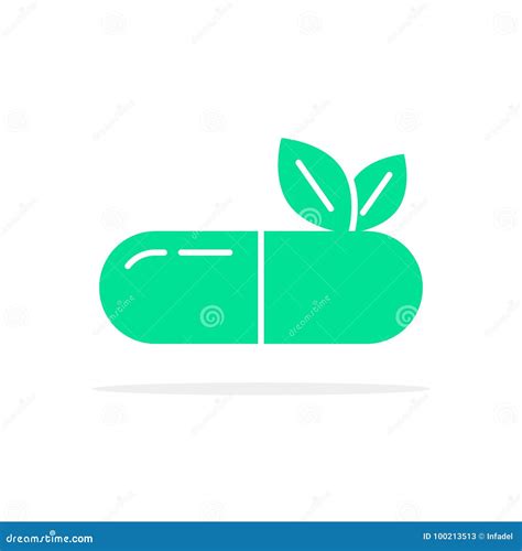 Green Herbal Medication Logo Stock Vector Illustration Of Cure