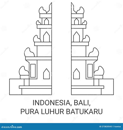 Indonesia Bali Pura Luhur Batukaru Travel Landmark Vector