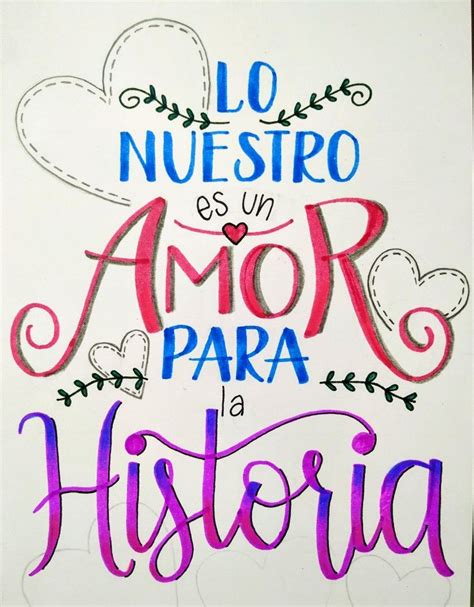 Amor Historia Lettering Historia Amor Tipografía