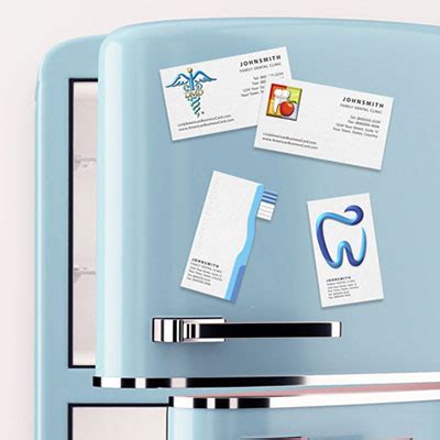 Stickable magnetic business cards hang out in view until they're needed, making them an even better investment than paper business cards that can easily get tucked away and lost. Magnet Business Cards - Désir Designs