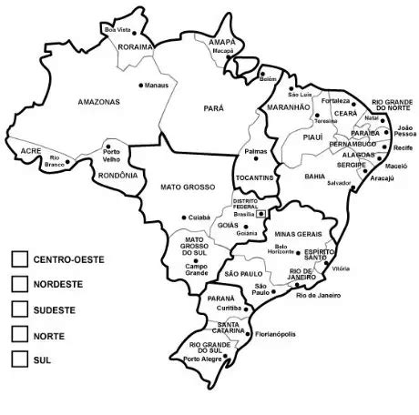 Mapa do Brasil para Colorir 2024 20 Imagens Download Grátis