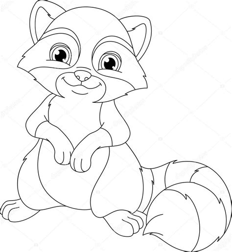 ️raccoon Face Coloring Page Free Download