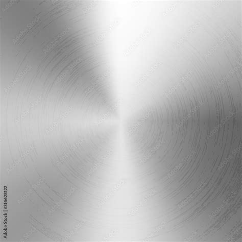 Vettoriale Stock Radial Polished Texture Silver Metal Background