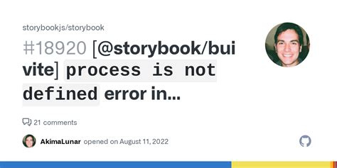 Storybook Builder Vite Process Is Not Defined Error In Production