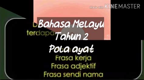 Pola pola ayat dasar by shima_350z 39621 views. Bahasa Melayu tahun 2 (Pola ayat) - YouTube