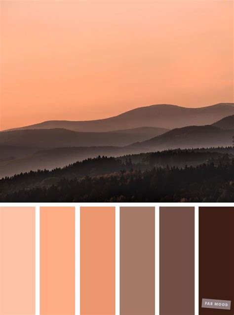 38 Landscape Brown Color Palette Peach Color Palettes Peach Colour