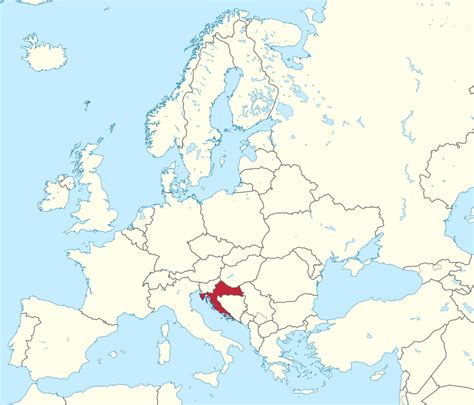 Croacia se encuentra en europa y su código de país es hr (su código de 3 letras es hrv). Croatia Map Europe