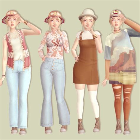 Lookbook 4 🛍️🌿 In 2022 Sims 4 Clothing Sims 4 Mods Clothes Tumblr