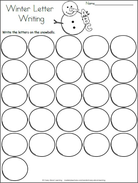 Snowball Letter Writing Worksheet Made By Teachers