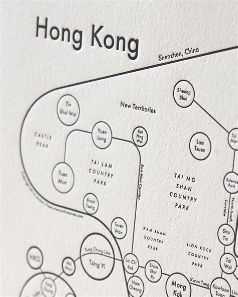 Hong Kong Map Print Archies Press