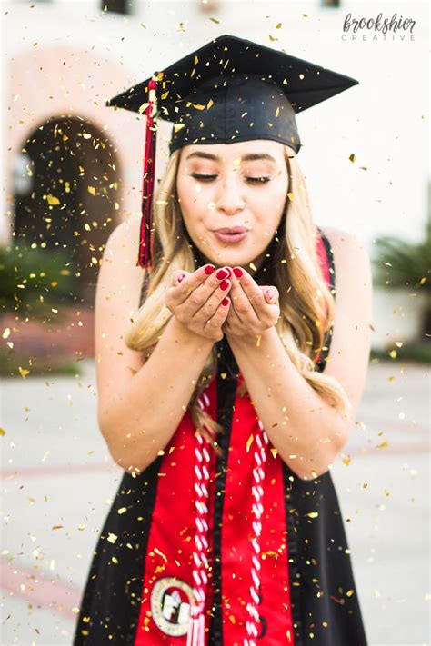 Cute Graduation Photo Idea Confetti Graduation Photo Ideas